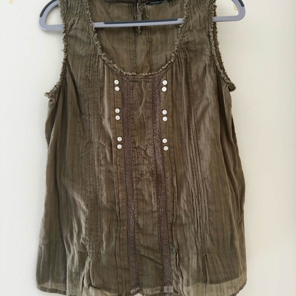 Eddie Bauer Green Blouse Top